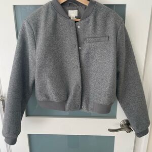Women's Gray Bomber Jacket